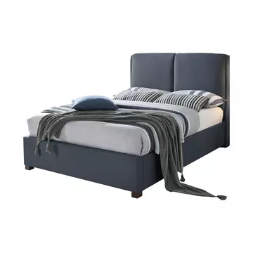 Buy Oakland Contemporary Fabric Bed Frame, Colour: Dark Grey, Size: 4ft 6/Double, Width: 147 from Furnituretta