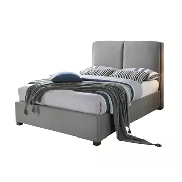 Buy Oakland Contemporary Fabric Bed Frame, Colour: Light Grey, Size: 4ft 6/Double, Width: 147 from Furnituretta