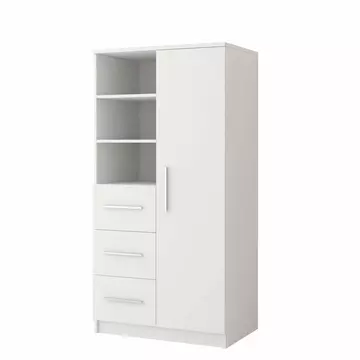 Buy Omega OM-05 Tall Cabinet 80cm, Colour: White Matt, Width: 80, Carcass: White Matt from Furnituretta