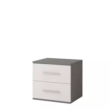 Buy Omega OM-22 Bedside Table 55cm, Colour: White Matt, Width: 55, Carcass: Grey from Furnituretta