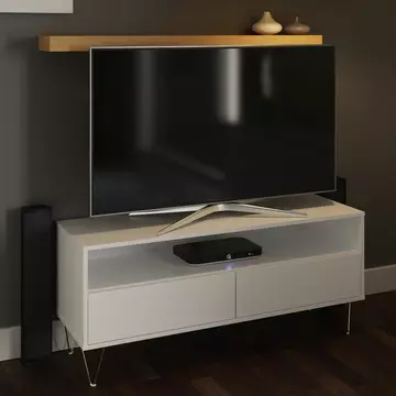 Buy Monaco TV Cabinet with 2 Drawers White from Furnituretta