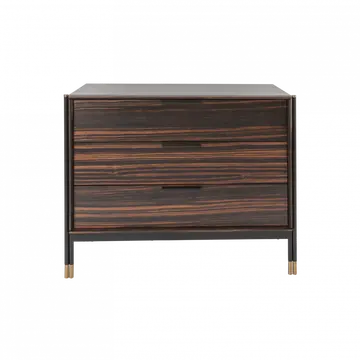 Buy Bali Ebony 3‑Drawer Chest with Soft‑Close Runners & Brass Feet from Furnituretta