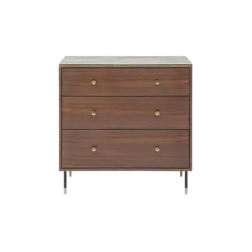 Buy Willow 3‑Drawer Chest with Marble Top & Brass Handles from Furnituretta
