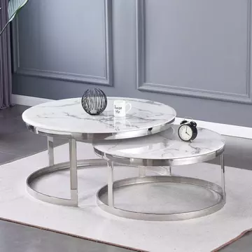 Buy Margate Marble Coffee Table Set from Furnituretta