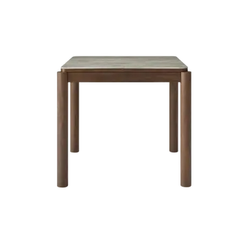 Buy Willow Square Dining Table in Timber Tobacco with Marble‑Effect Top from Furnituretta