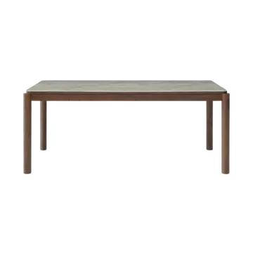 Buy Willow Large Dining Table in Timber Tobacco with Marble‑Effect Top from Furnituretta