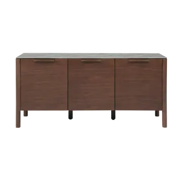 Buy Willow Sideboard in Timber Tobacco with Marble‑Effect Glass Top from Furnituretta
