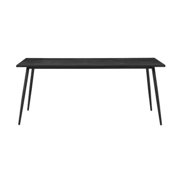 Buy Horizon 180cm Rectangular Dining Table with Woodgrain Top & Metal Legs, Colour: Black from Furnituretta