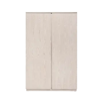 Buy Whisper Wardrobe in White‑Washed Oak with Rail and Storage Shelf from Furnituretta
