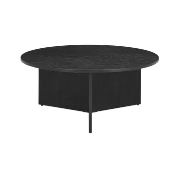 Buy Nova Coffee Table with Round Top and Three Rectangular Legs from Furnituretta