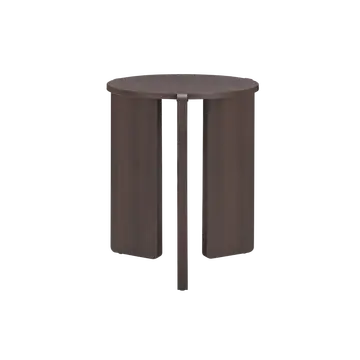 Buy Halo Side Table with Round Top and Three Rounded‑Corner Legs, Colour: Espresso from Furnituretta