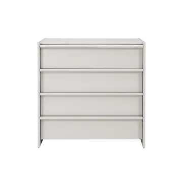 Buy Albion 4‑Drawer Chest in Stone Finish with Integrated Handles from Furnituretta
