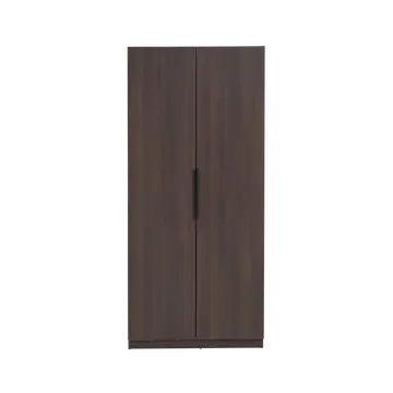Buy Luna 2 Door Wardrobe with Soft‑Close Doors and Hanging Rail, Colour: Espresso from Furnituretta