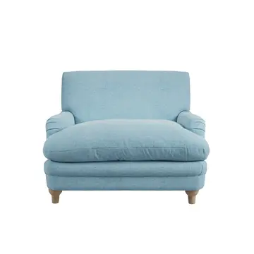 Buy Plumpton Chair in Duck Egg Blue Weave with Oak Rubberwood Legs from Furnituretta