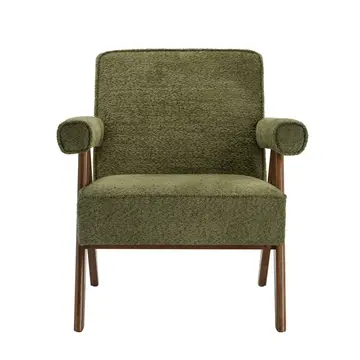 Buy Ember Armchair with Walnut Legs, Colour: Leaf from Furnituretta