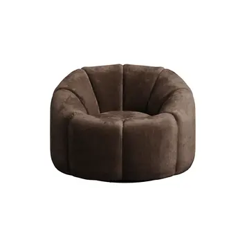 Buy Nao Swivel Chair in Chenille Boucl&eacute; with Contemporary Swivel Base, Colour: Treacle, Item Width: 101 from Furnituretta