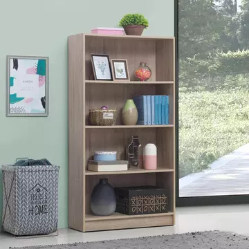 Buy Essentials Tall Bookcase Sonoma Oak from Furnituretta