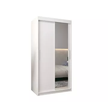Buy Tokyo II Sliding Door Wardrobe 100cm, Colour: White, Item Width: 100 from Furnituretta