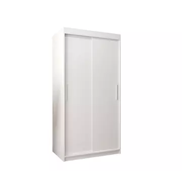 Buy Tokyo Sliding Door Wardrobe 100cm, Colour: White, Item Width: 100 from Furnituretta