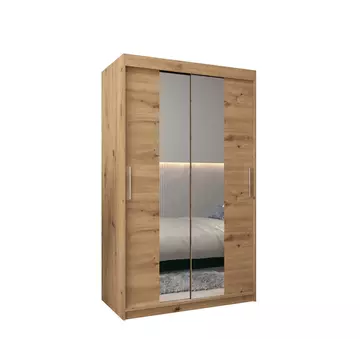Buy Tokyo I Sliding Door Wardrobe 120cm, Colour: Oak Artisan, Item Width: 120 from Furnituretta