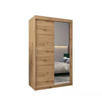 Buy Tokyo II Sliding Door Wardrobe 120cm, Colour: Oak Artisan, Item Width: 120 from Furnituretta