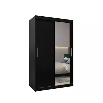 Buy Tokyo II Sliding Door Wardrobe 120cm, Colour: Black, Item Width: 120 from Furnituretta
