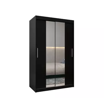 Buy Tokyo I Sliding Door Wardrobe 120cm, Colour: Black, Item Width: 120 from Furnituretta