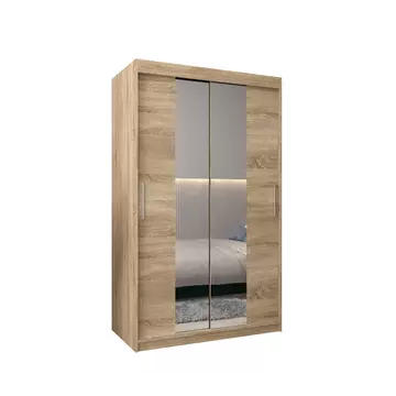 Buy Tokyo I Sliding Door Wardrobe 120cm, Colour: Oak Sonoma, Item Width: 120 from Furnituretta