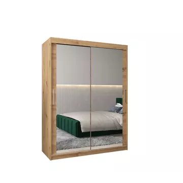 Buy Tokyo III Sliding Door Wardrobe 150cm, Colour: Oak Artisan, Item Width: 150 from Furnituretta