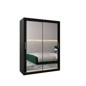Buy Tokyo III Sliding Door Wardrobe 150cm, Colour: Black, Width: 150 from Furnituretta
