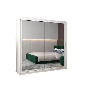 Buy Tokyo III Sliding Door Wardrobe 200cm, Colour: White, Item Width: 200 from Furnituretta