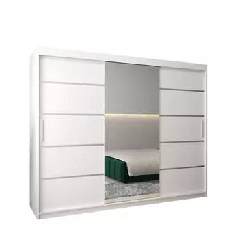 Buy Verona 02 Sliding Door Wardrobe 250cm, Colour: White, Item Width: 250 from Furnituretta