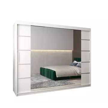 Buy Verona 04 Sliding Door Wardrobe 250cm, Colour: White, Width: 250 from Furnituretta