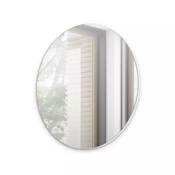 Buy Navene Round Mirror 70cm, Colour: White, Width: 70 from Furnituretta