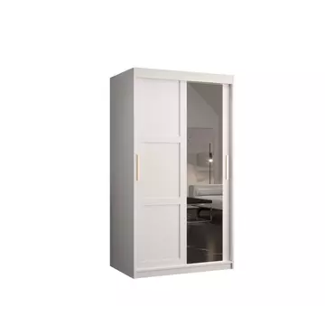 Buy Ramiro II Sliding Door Wardrobe 100cm, Colour: White, Item Width: 100 from Furnituretta