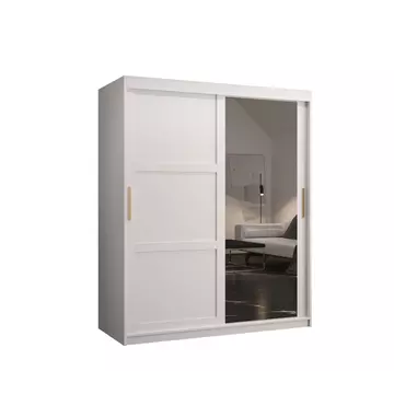Buy Ramiro II Sliding Door Wardrobe 150cm, Colour: White, Width: 150 from Furnituretta