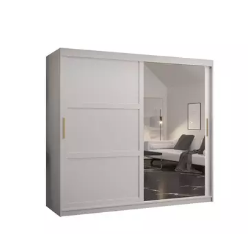 Buy Ramiro II Sliding Door Wardrobe 200cm, Colour: White, Width: 200 from Furnituretta