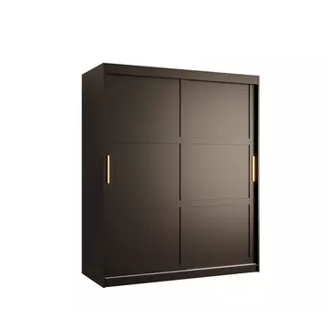 Buy Ramiro I Sliding Door Wardrobe 150cm, Colour: Black, Item Width: 150 from Furnituretta