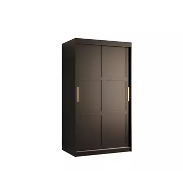 Buy Ramiro I Sliding Door Wardrobe 100cm, Colour: Black, Item Width: 100 from Furnituretta