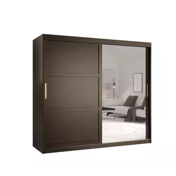 Buy Ramiro II Sliding Door Wardrobe 200cm, Colour: Black, Item Width: 200 from Furnituretta