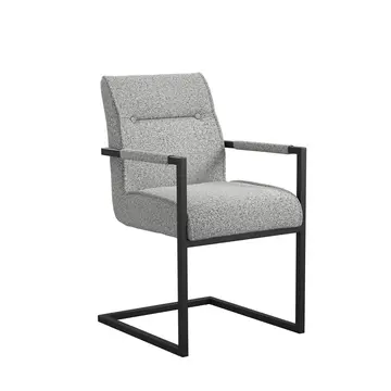 Buy The Cleaver Dining Chairs with Arms in Modern Upholstered Design, Colour: Smoked Pearl from Furnituretta