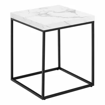 Buy Barossa Coffee Table with White Marble Carrara Top & Black Base 40cm from Furnituretta