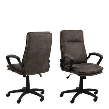 Buy Brad Swivel Desk Chair in Black &ndash; Adjustable Office Chair with Armrests from Furnituretta