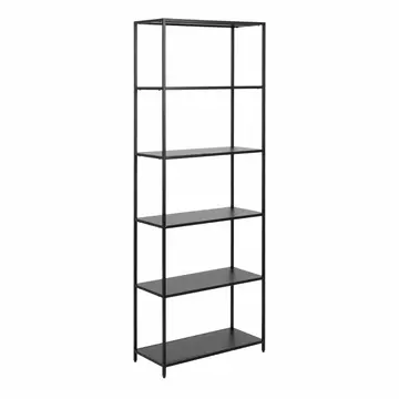 Buy Newcastle Tall Bookcase with 5 Shelves in Matt Black from Furnituretta