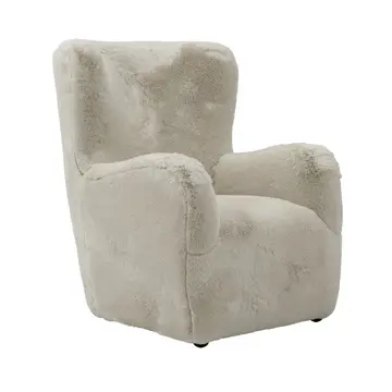 Buy Bear Wolf Faux Fur Occasional Chair – Luxury Armchair with Solid Wood Legs from Furnituretta