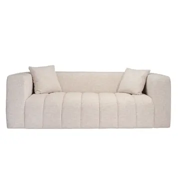 Buy Peninsula Oyster 3 Seater Sofa – Pale Neutral Textured Fabric with Cushions from Furnituretta