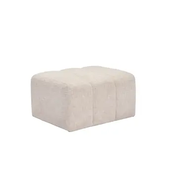 Buy Peninsula Oyster Pouffe &ndash; Pale Neutral Textured Footstool for Living Rooms from Furnituretta