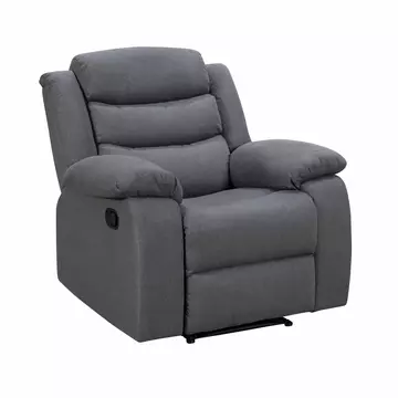 Buy Turin Recliner Fabric 1 Seater Grey Dark from Furnituretta
