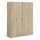 Buy Elegant Space Wardrobe: 4 Doors and 3 Drawers, Colour: Oak, Item Width: 154 from Furnituretta