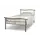 Buy Elegant Waverley Metal Bed with Waved Headboard, Colour: Silver, Size: 4ft 6/Double, Item Width: 148 from Furnituretta
